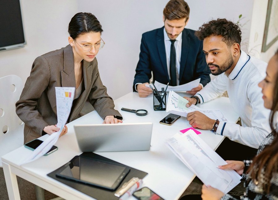 People participating in a seminar room